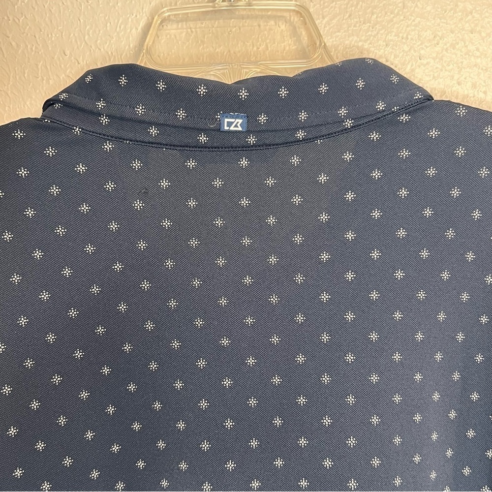 Houston Astros Polo Shirt Mens Size 2XB Cutter & Buck Blue Printed Baseball - Picture 9 of 13
